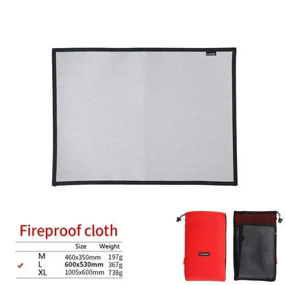 Outdoor Camping Fireproof Cloth BBQ Insulation Mat Flame Retardant Fiberglass Pad