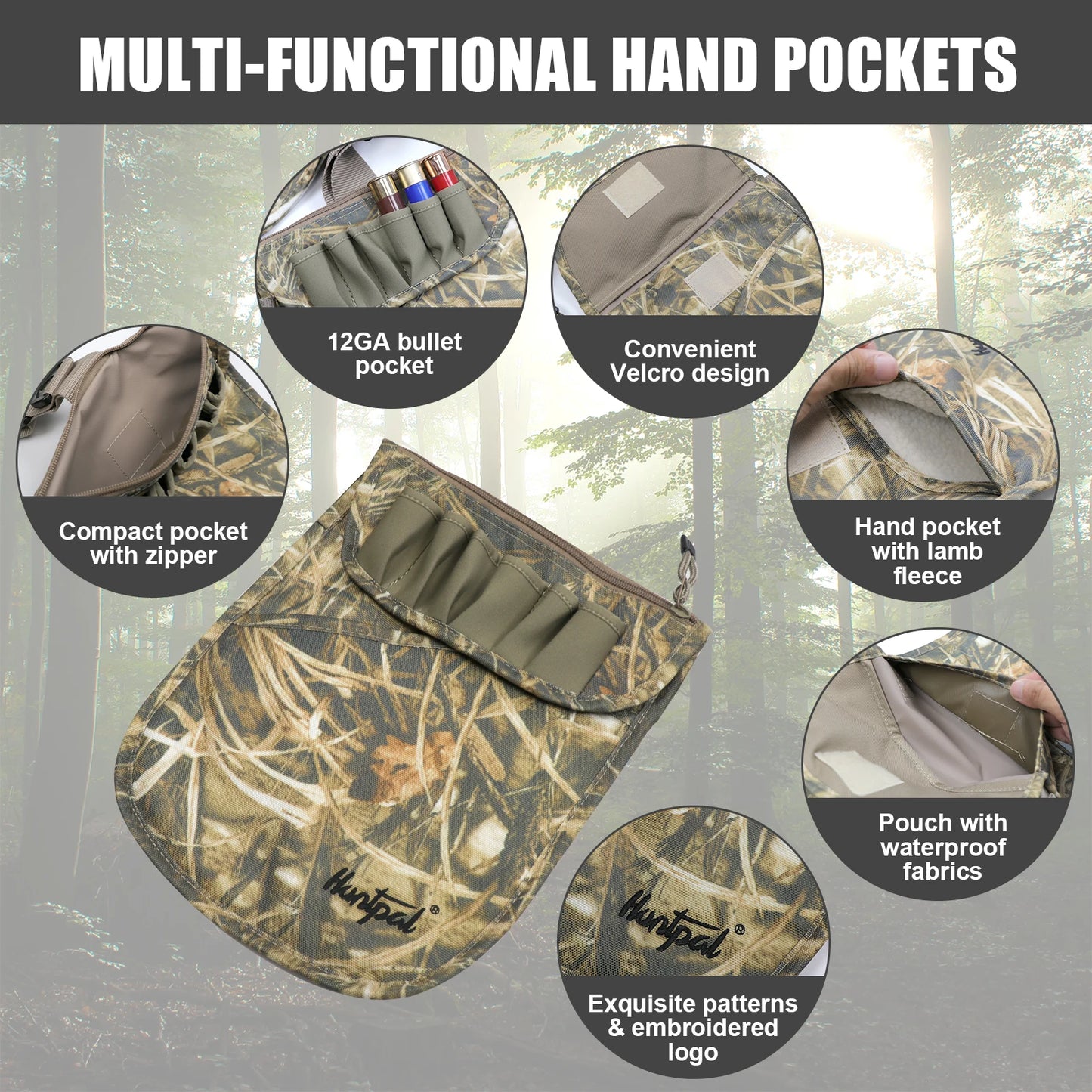 Lightweight Camouflage Hunting Vest for Fishing with Duck Pouch and Pockets