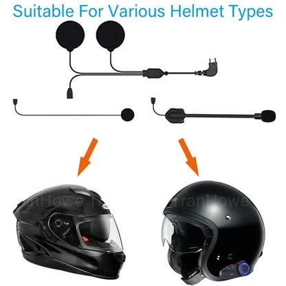 Maxto M2 M3 M3S M2C Helmet Intercom Headset Mic Earphone 2-in-1