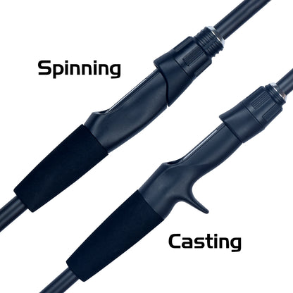 Fishing Rod Carbon Spinning Baitcasting Travel Ultralight Lure 5-30g