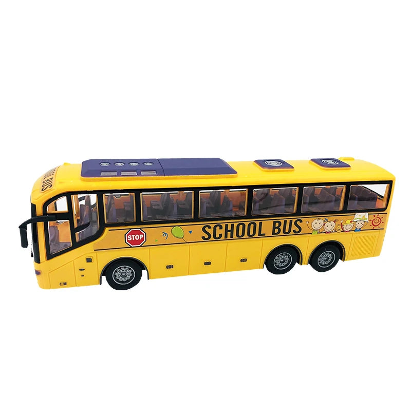 1/30 RC Electric Control Bus Light Remote Tour School City Model