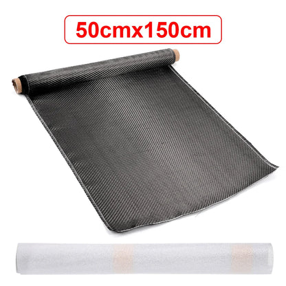 3K 200gsm Carbon Fiber Cloth 50cm/30cm wide Plain Carbon Fabric For Commercial Car Part Sport Equipment-EXPROTAS