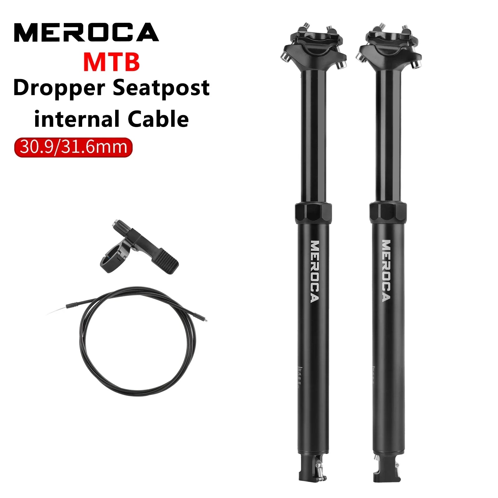 MEROCA Dropper Seatpost Internal Routing 425mm with Remote 27.2/30.9/31.6 - EXPROTAS
