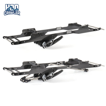 Carbon LCG Chassis Kit Delrin Skid Plate 1/10 RC Crawler Capra SCX10 II Comp