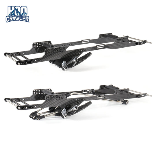 Carbon LCG Chassis Kit Delrin Skid Plate 1/10 RC Crawler Capra SCX10 II Comp