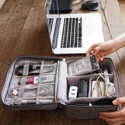 Digital Electronic Organizer Waterproof Portable USB Cable Storage Bag