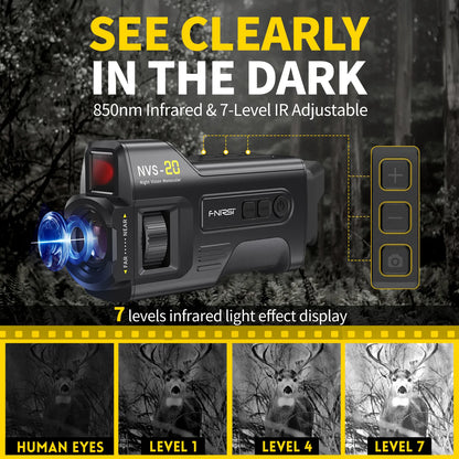 Night Vision Monocular 6X Digital Zoom 300m Hunting Camping Scope HD