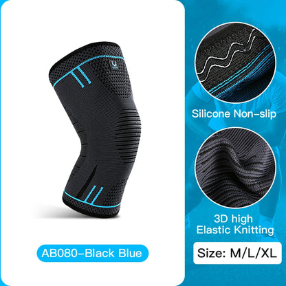 Compression Knee Brace Sleeve Elastic Support Pad for Gym Running Basketball