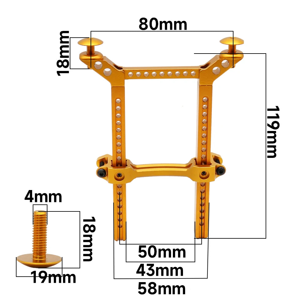 1/10 RC Crawler Metal Body Post Mounts for Traxxas TRX-4 / TRX-6 - EXPROTAS