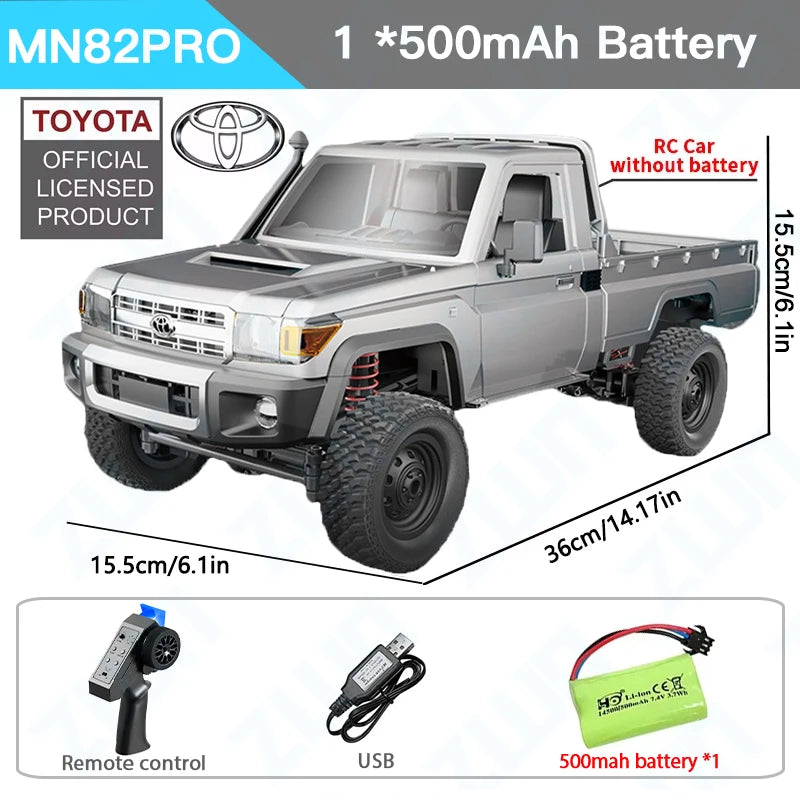1:12 Full Scale RC Car MN82 PRO 4WD Off-Road Remote Control Truck Toy
