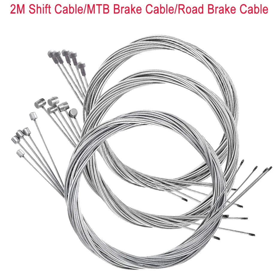 5Pcs 2M Gear Shift Cable Stainless Steel Brake Wire for MTB Road Bike