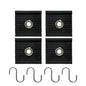 4Pcs S Shaped Camping Awning Hooks Clips Durable RV Tent Hangers Light Hangers with Holes Practical Caravan Camperb Accessories