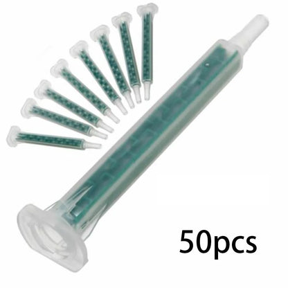 50pcs 2K Adhesive Mixing Nozzles Static Mixer Tips Epoxy Resin Glue Accessories