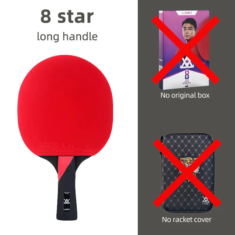 Loki E-Series Table Tennis Racket Professional Carbon Blade Ping Pong Racket Paddle High Elastic Rubber-EXPROTAS