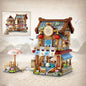 Mini Foldable City Street View Building Blocks Lemon Tea Shop Model Toy Gift