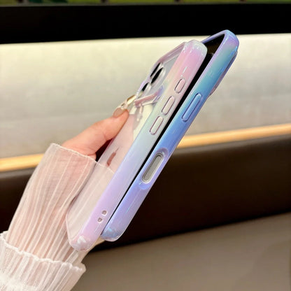 Gradient Candy Clear Case for iPhone 12-17 Air Pro Max Plus Camera Cover