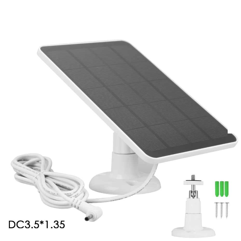 20W 5V Solar Panel Charger for Ring Spotlight/Stick Up Cam 3.5x1.35mm