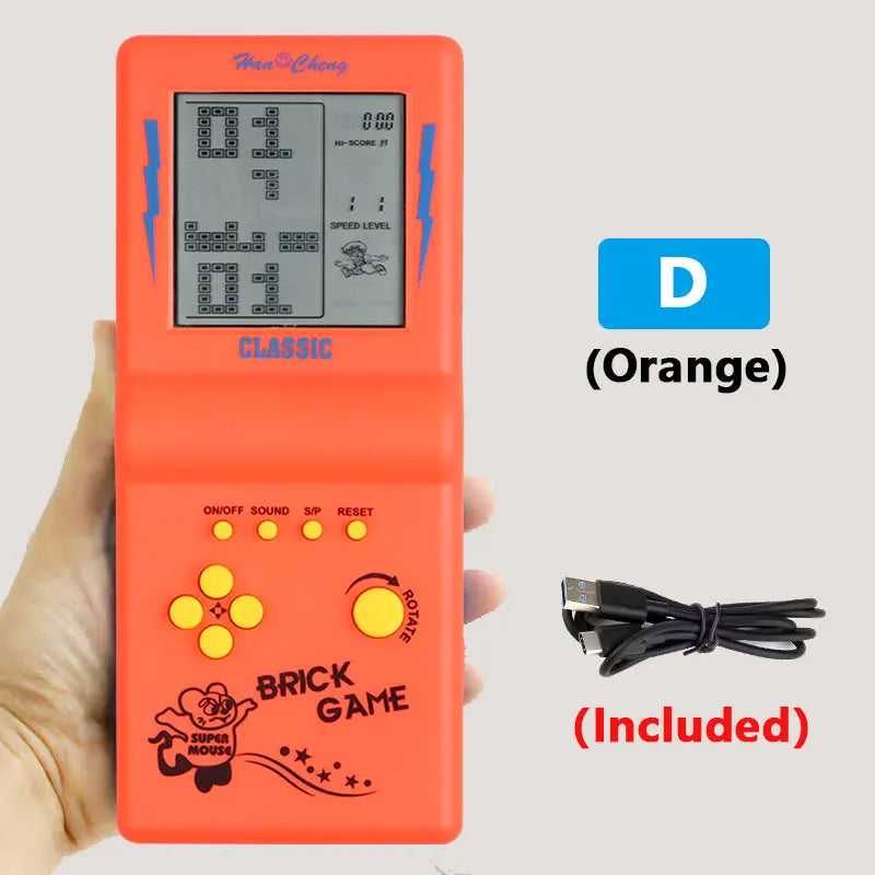 Rechargeable Portable Pocket Game Console for Tetris Machine Puzzle Toys