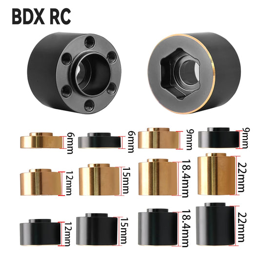 12mm Brass Wheel Weights | Hex Hub Adapter for 1/10 RC SCX10 TRX4 1.9" Rims