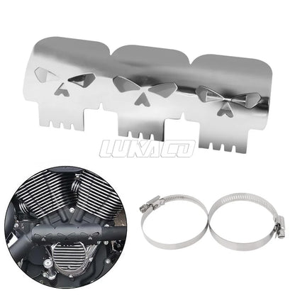 Universal Motorcycle Exhaust Pipe Heat Shield Cover Muffler Protector Guard Moto Accessories Fit For Harley Honda Yamaha Custom-EXPROTAS
