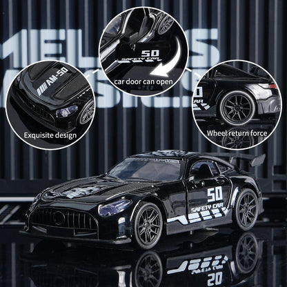 Alloy Sports Car Black 10.6cm Diecast Model for Car Enthusiasts