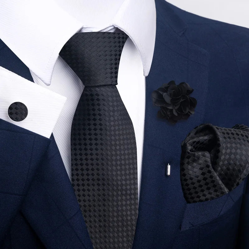 Men's Pocket Square Cufflink Tie Set Wedding Accessories by EXPROTAS