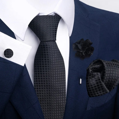 Men's Pocket Square Cufflink Tie Set Wedding Accessories by EXPROTAS