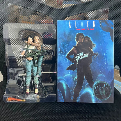 NECA Aliens Ripley Newt Xenomorph Facehugger Action Figure Model Toy Set