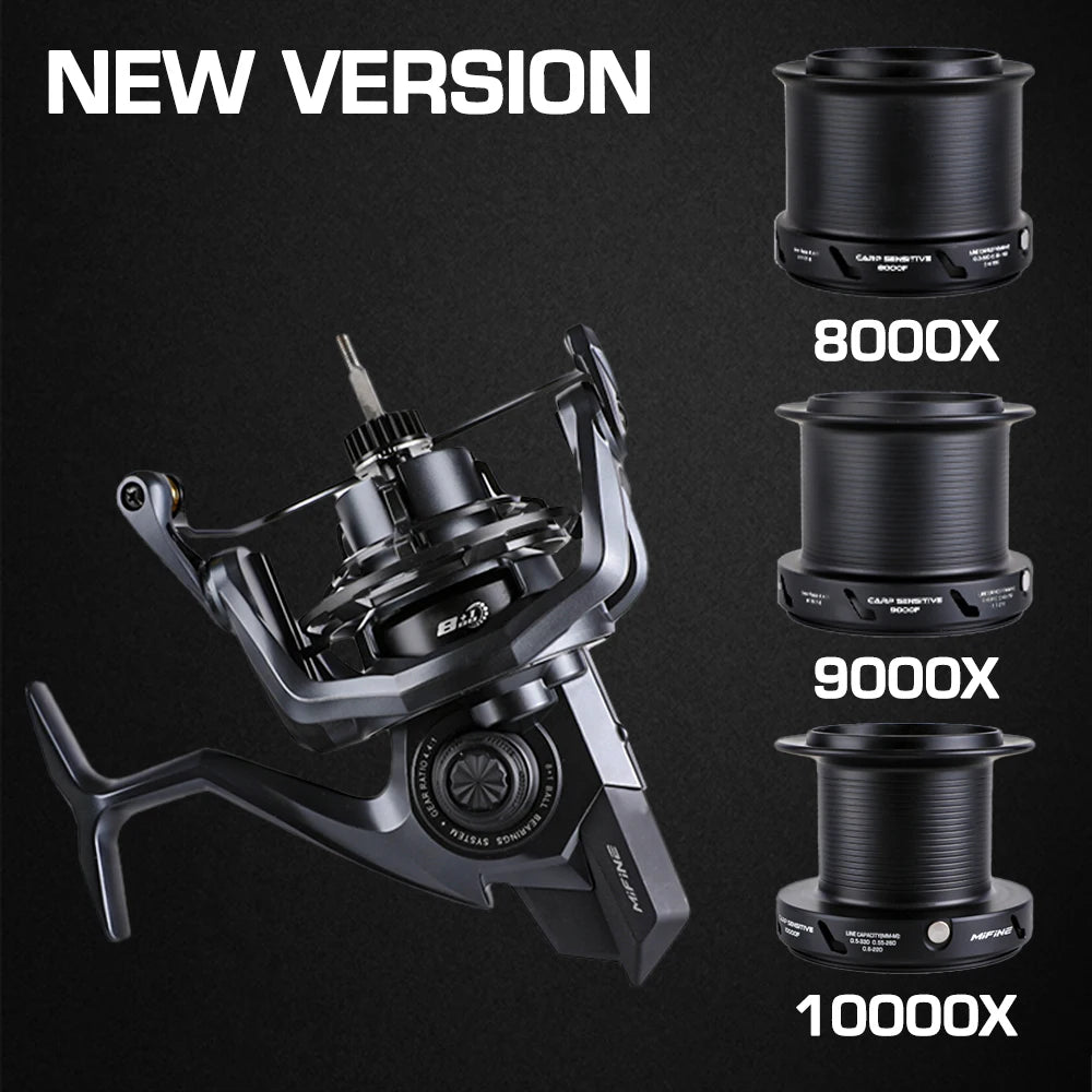 MIFINE Carp Fishing Reel 8000-10000 Long Cast 12kg Drag 8+1BB
