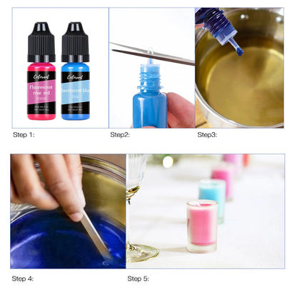 Soy Wax Candle Dye Liquid Pigments 24 Colours for Candle Making Supplies