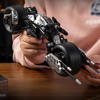 Bat Motorcycle MOC Building Blocks Dark Knight Vehicle Model Bricks Toy Gift