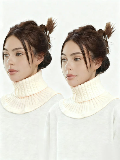 Fashion Warm Cover Cotton Turtleneck Collar for Women Neck Guard