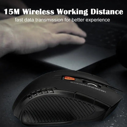 Wireless Mouse 1600DPI USB Optical Gaming Mice for PC Laptop Accessories