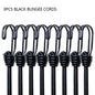 8Pcs 60cm Elastic Straps Bungee Cords with Hooks for Luggage Car Bike