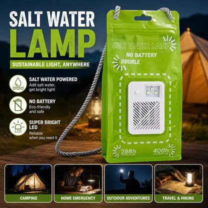 Portable Salt Water Emergency Lamp LED Light for Outdoor Camping Fishing