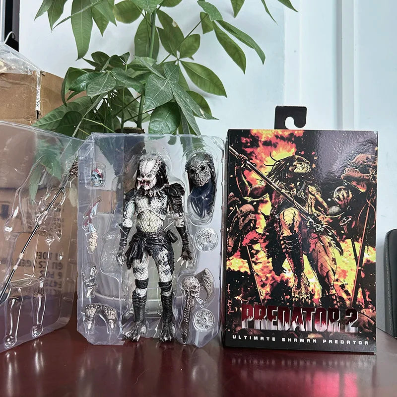 NECA Shaman Predator Ultimate Armored Lost Warrior Jungle Hunter Thermal Vision Fugitive Predator Action Figure Model Toys Gifts-EXPROTAS