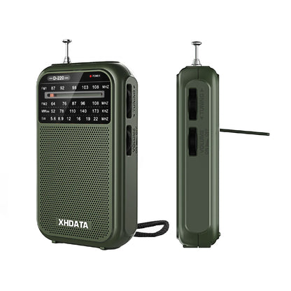 XHDATA D-220 Retro Radio | AM FM SW 4 Band DSP Pocket Portable Receiver