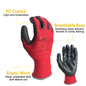 24 Pairs Work Gloves Safety Coated Grip Builders Gardening PU Black