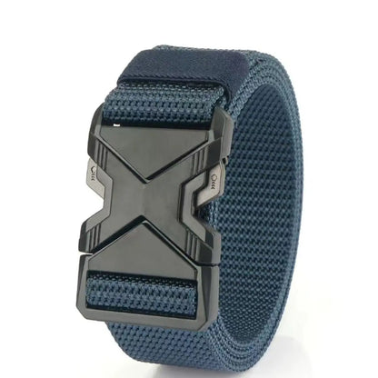 Men's Buckle Tactical Belt Red Ears Plastic Multifunctional Military Canvas