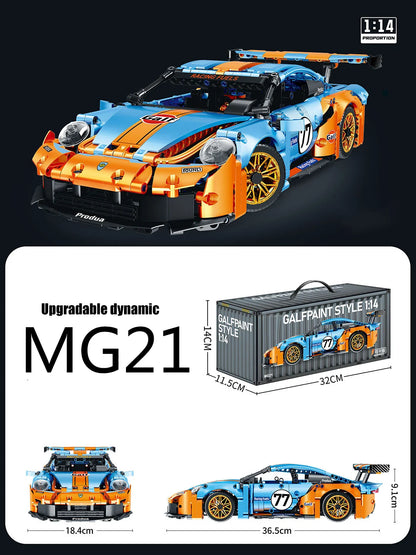 1:14 Building Block Supercar Model Kit DIY Assembly Plastic Educational Toy