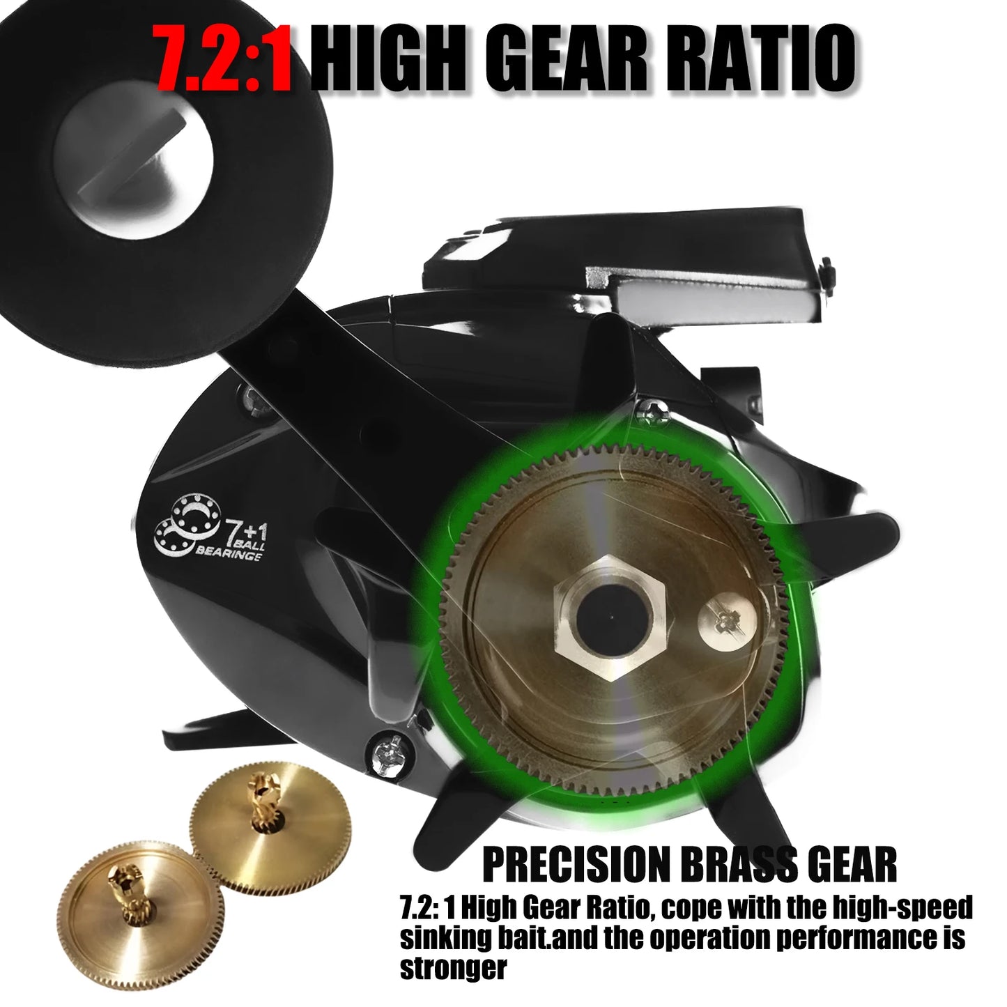 SAMOLLA Baitcasting Fishing Reel Electronic Big Led Screen High Speed 7.2:1 10kg Saltwater Waterproof Cast Drum Wheel Casting-EXPROTAS