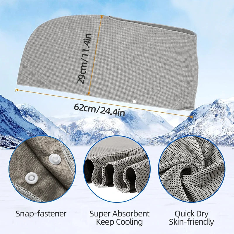 Cooling Hoodie Towel Evaporative Gym Sports Fitness Instant Cool Towel