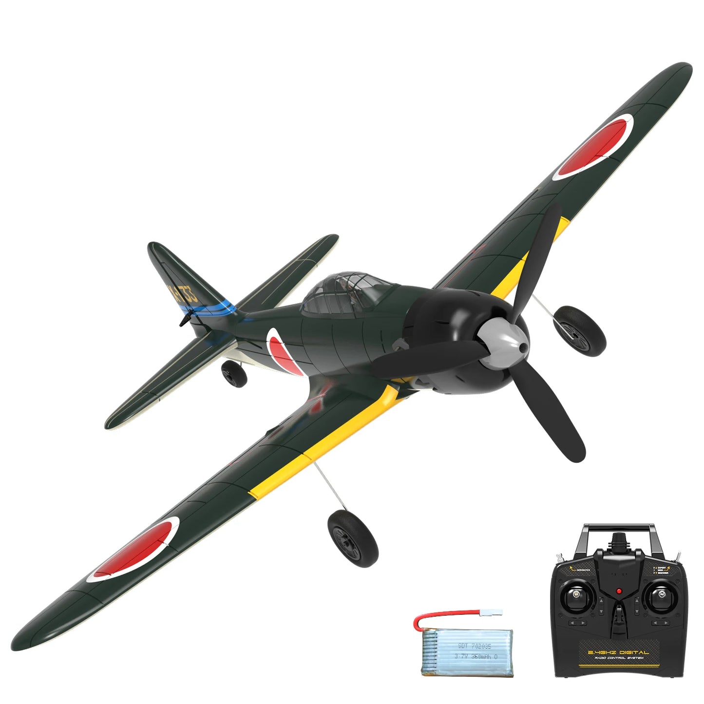 Volantex Spitfire RC Plane, EPP 400mm Wingspan 4CH 2.4G RTF Aerobatic Fighter