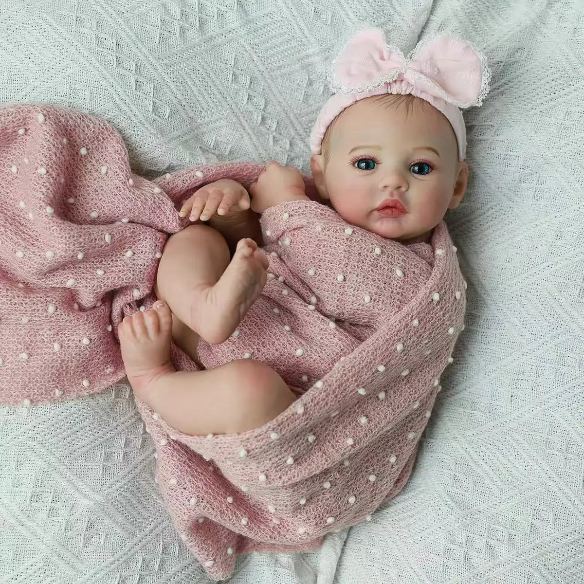 46CM Meadow Reborn Baby Doll Soft Touch 3D Skin Hand Painted Art