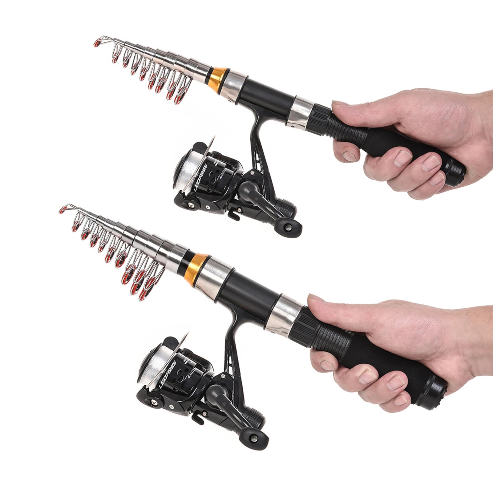 Lixada 2.1m 2.3 m Telescopic Fishing Rod Reel Combo Full Kit Carbon Fiber Rod Pole Spinning Reel Fishing Bag Case Pesca Gear Set-EXPROTAS