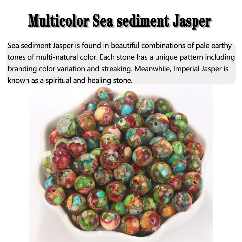 Natural Stone Beads 4-12MM Round Loose Gemstone for DIY Jewelry Making