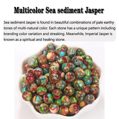 Natural Stone Beads 4-12MM Round Loose Gemstone for DIY Jewelry Making