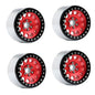 4pcs 2.2 Beadlock Wheels & Rubber Tires Set for 1/10 RC Crawler TRX4 SCX10 D90