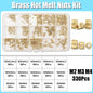 M2–M8 Brass Heat Insert Nut Set for 3D Print Hot Melt Threaded Embed