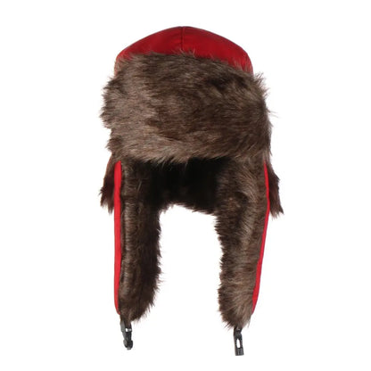 Russian Ushanka Winter Hat Fur Earflap Trapper Ski Cap for Men Women